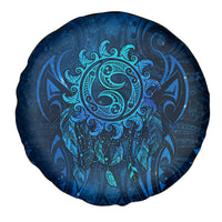 New Zealand Dream Catcher Spare Tire Cover Maori Koru Pattern Blue Version LT05 - Polynesian Pride