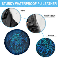 New Zealand Dream Catcher Spare Tire Cover Maori Koru Pattern Blue Version LT05 - Polynesian Pride