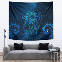 New Zealand Dream Catcher Tapestry Maori Koru Pattern Blue Version LT05 Blue - Polynesian Pride