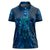 New Zealand Dream Catcher Women Polo Shirt Maori Koru Pattern Blue Version
