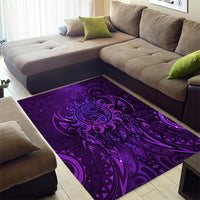 New Zealand Dream Catcher Area Rug Maori Koru Pattern Purple Version