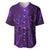 New Zealand Dream Catcher Baseball Jersey Maori Koru Pattern Purple Version