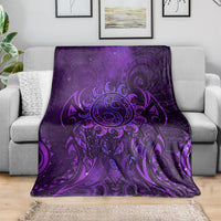 New Zealand Dream Catcher Blanket Maori Koru Pattern Purple Version LT05 - Polynesian Pride
