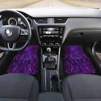 New Zealand Dream Catcher Car Mats Maori Koru Pattern Purple Version LT05 Set 2pcs - Front Purple - Polynesian Pride