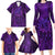 New Zealand Dream Catcher Family Matching Long Sleeve Bodycon Dress and Hawaiian Shirt Maori Koru Pattern Purple Version