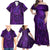 New Zealand Dream Catcher Family Matching Off Shoulder Maxi Dress and Hawaiian Shirt Maori Koru Pattern Purple Version