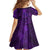 New Zealand Dream Catcher Family Matching Off Shoulder Short Dress and Hawaiian Shirt Maori Koru Pattern Purple Version