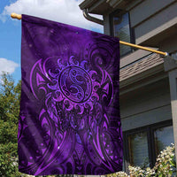 New Zealand Dream Catcher Garden Flag Maori Koru Pattern Purple Version LT05 - Polynesian Pride