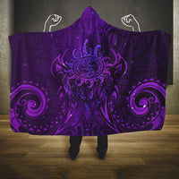 New Zealand Dream Catcher Hooded Blanket Maori Koru Pattern Purple Version