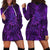 New Zealand Dream Catcher Hoodie Dress Maori Koru Pattern Purple Version