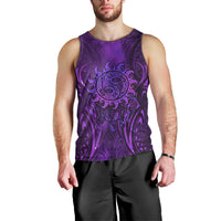 New Zealand Dream Catcher Men Tank Top Maori Koru Pattern Purple Version LT05 - Polynesian Pride