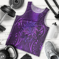 New Zealand Dream Catcher Men Tank Top Maori Koru Pattern Purple Version LT05 - Polynesian Pride