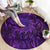 New Zealand Dream Catcher Round Carpet Maori Koru Pattern Purple Version