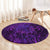 New Zealand Dream Catcher Round Carpet Maori Koru Pattern Purple Version