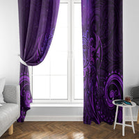New Zealand Dream Catcher Window Curtain Maori Koru Pattern Purple Version LT05 - Polynesian Pride
