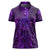 New Zealand Dream Catcher Women Polo Shirt Maori Koru Pattern Purple Version