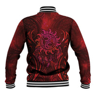 New Zealand Dream Catcher Baseball Jacket Maori Koru Pattern Red Version LT05 - Polynesian Pride