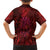 New Zealand Dream Catcher Family Matching Short Sleeve Bodycon Dress and Hawaiian Shirt Maori Koru Pattern Red Version