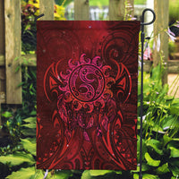 New Zealand Dream Catcher Garden Flag Maori Koru Pattern Red Version LT05 Garden Flag Red - Polynesian Pride