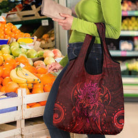 New Zealand Dream Catcher Grocery Bag Maori Koru Pattern Red Version LT05 - Polynesian Pride
