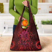 New Zealand Dream Catcher Grocery Bag Maori Koru Pattern Red Version LT05 - Polynesian Pride