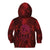 New Zealand Dream Catcher Kid Hoodie Maori Koru Pattern Red Version