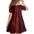 New Zealand Dream Catcher Kid Short Sleeve Dress Maori Koru Pattern Red Version