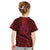 New Zealand Dream Catcher Kid T Shirt Maori Koru Pattern Red Version