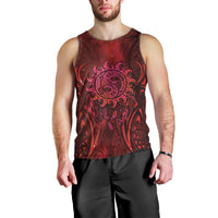 New Zealand Dream Catcher Men Tank Top Maori Koru Pattern Red Version LT05 - Polynesian Pride