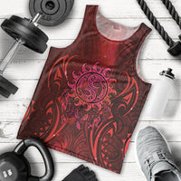 New Zealand Dream Catcher Men Tank Top Maori Koru Pattern Red Version LT05 - Polynesian Pride