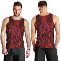 New Zealand Dream Catcher Men Tank Top Maori Koru Pattern Red Version LT05 - Polynesian Pride