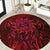 New Zealand Dream Catcher Round Carpet Maori Koru Pattern Red Version