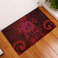 New Zealand Dream Catcher Rubber Doormat Maori Koru Pattern Red Version LT05 Red - Polynesian Pride
