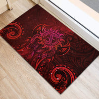 New Zealand Dream Catcher Rubber Doormat Maori Koru Pattern Red Version LT05 - Polynesian Pride