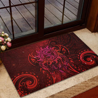 New Zealand Dream Catcher Rubber Doormat Maori Koru Pattern Red Version LT05 - Polynesian Pride