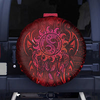 New Zealand Dream Catcher Spare Tire Cover Maori Koru Pattern Red Version LT05 - Polynesian Pride