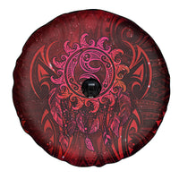 New Zealand Dream Catcher Spare Tire Cover Maori Koru Pattern Red Version LT05 - Polynesian Pride