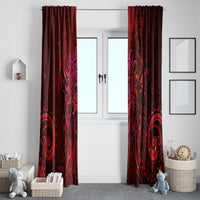 New Zealand Dream Catcher Window Curtain Maori Koru Pattern Red Version LT05 - Polynesian Pride