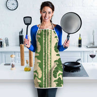 Hawaii Pua Kenikeni Lei Apron With Lau Maia Green LT05 - Polynesian Pride