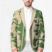 Hawaii Pua Kenikeni Lei Blazer With Lau Maia Green LT05 - Polynesian Pride