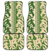 Hawaii Pua Kenikeni Lei Car Mats With Lau Maia Green LT05 - Polynesian Pride