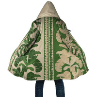 Hawaii Pua Kenikeni Lei Cloak With Lau Maia Green LT05 Unisex Green - Polynesian Pride