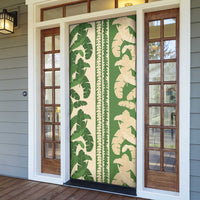 Hawaii Pua Kenikeni Lei Door Cover With Lau Maia Green LT05 - Polynesian Pride