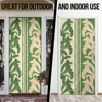 Hawaii Pua Kenikeni Lei Door Cover With Lau Maia Green LT05 - Polynesian Pride