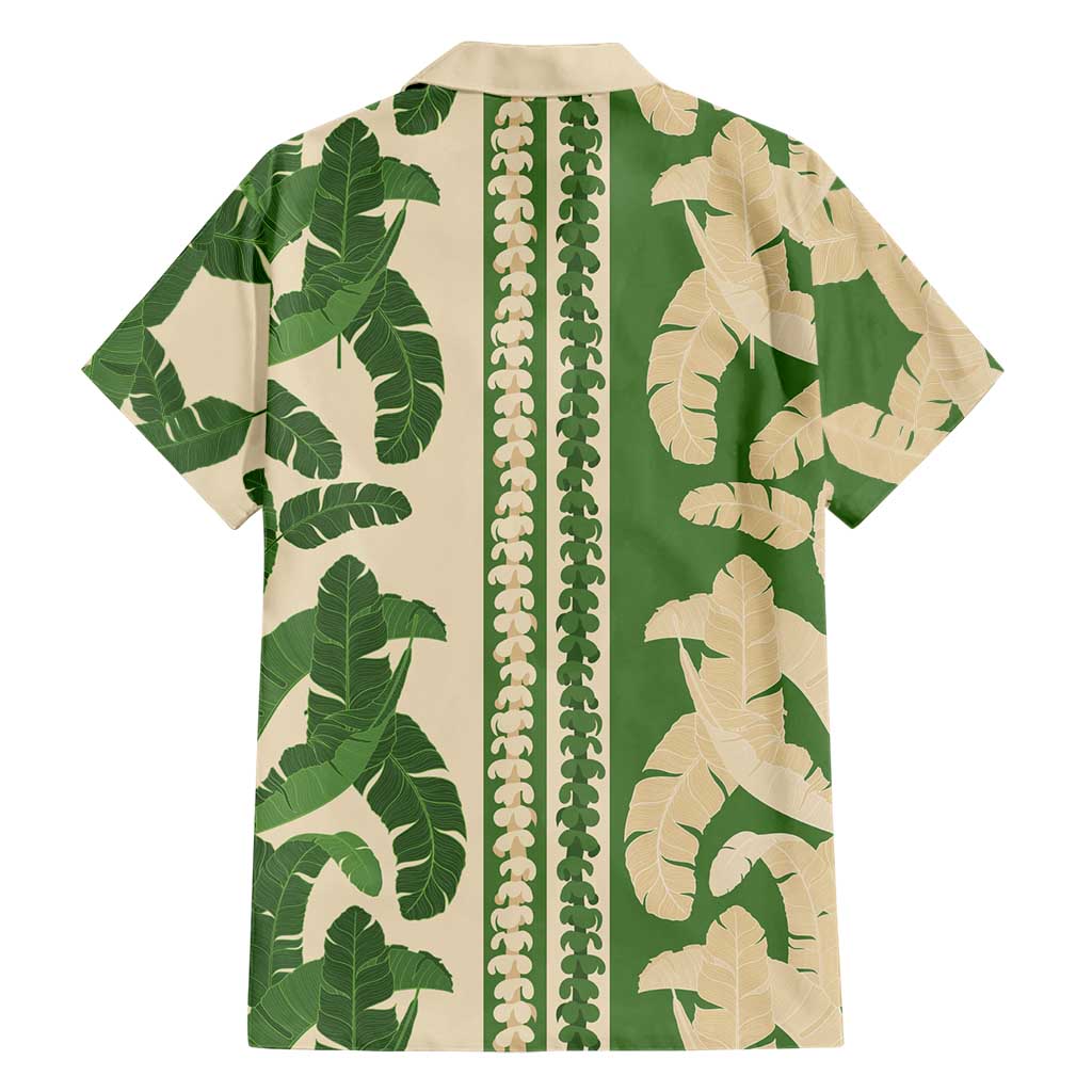 Hawaii Pua Kenikeni Lei Family Matching Mermaid Dress and Hawaiian Shirt With Lau Maia Green