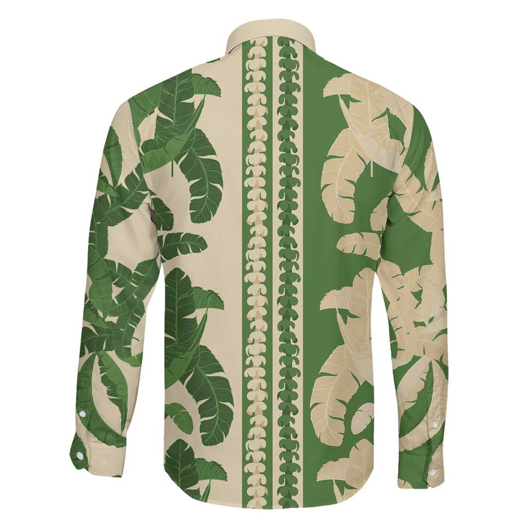 Hawaii Pua Kenikeni Lei Family Matching Mermaid Dress and Hawaiian Shirt With Lau Maia Green