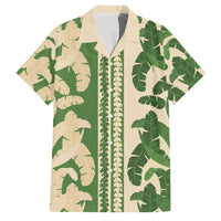 Hawaii Pua Kenikeni Lei Family Matching Summer Maxi Dress and Hawaiian Shirt With Lau Maia Green