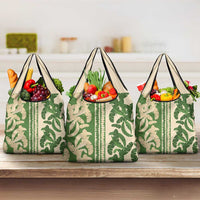 Hawaii Pua Kenikeni Lei Grocery Bag With Lau Maia Green LT05 3-pack One Size Green - Polynesian Pride