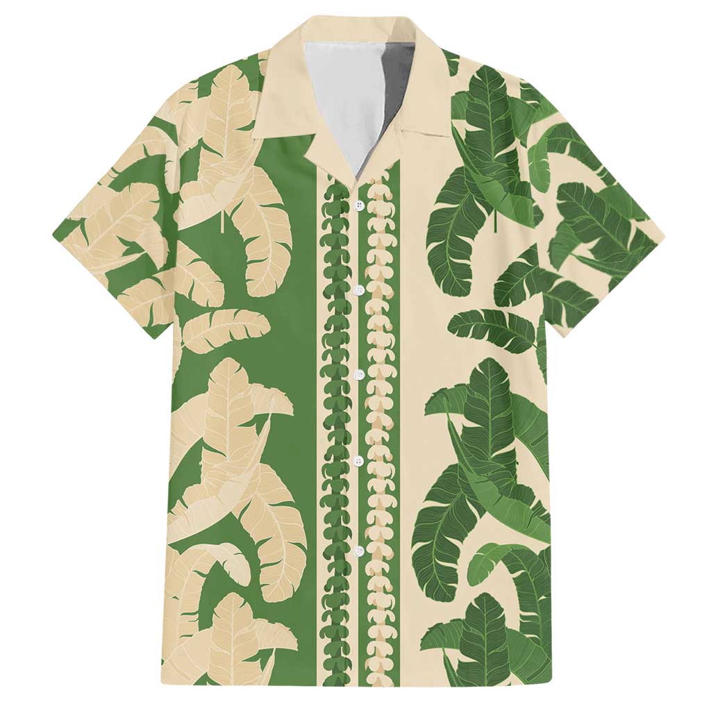Hawaii Pua Kenikeni Lei Hawaiian Shirt With Lau Maia Green LT05 Green - Polynesian Pride