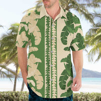 Hawaii Pua Kenikeni Lei Hawaiian Shirt With Lau Maia Green LT05 - Polynesian Pride
